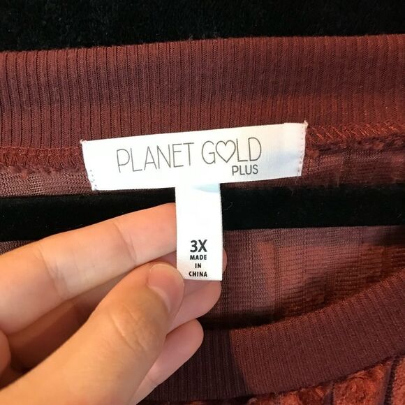 Nordstrom Planet Gold Luxurious Sweater, pull tie bottom to adjust length NWT 3X - Picture 10 of 11